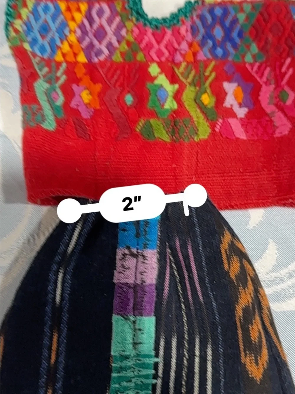 Handmade Guatemalan Wine Bottle Cover | Traditional Huipil Dress from Patzun